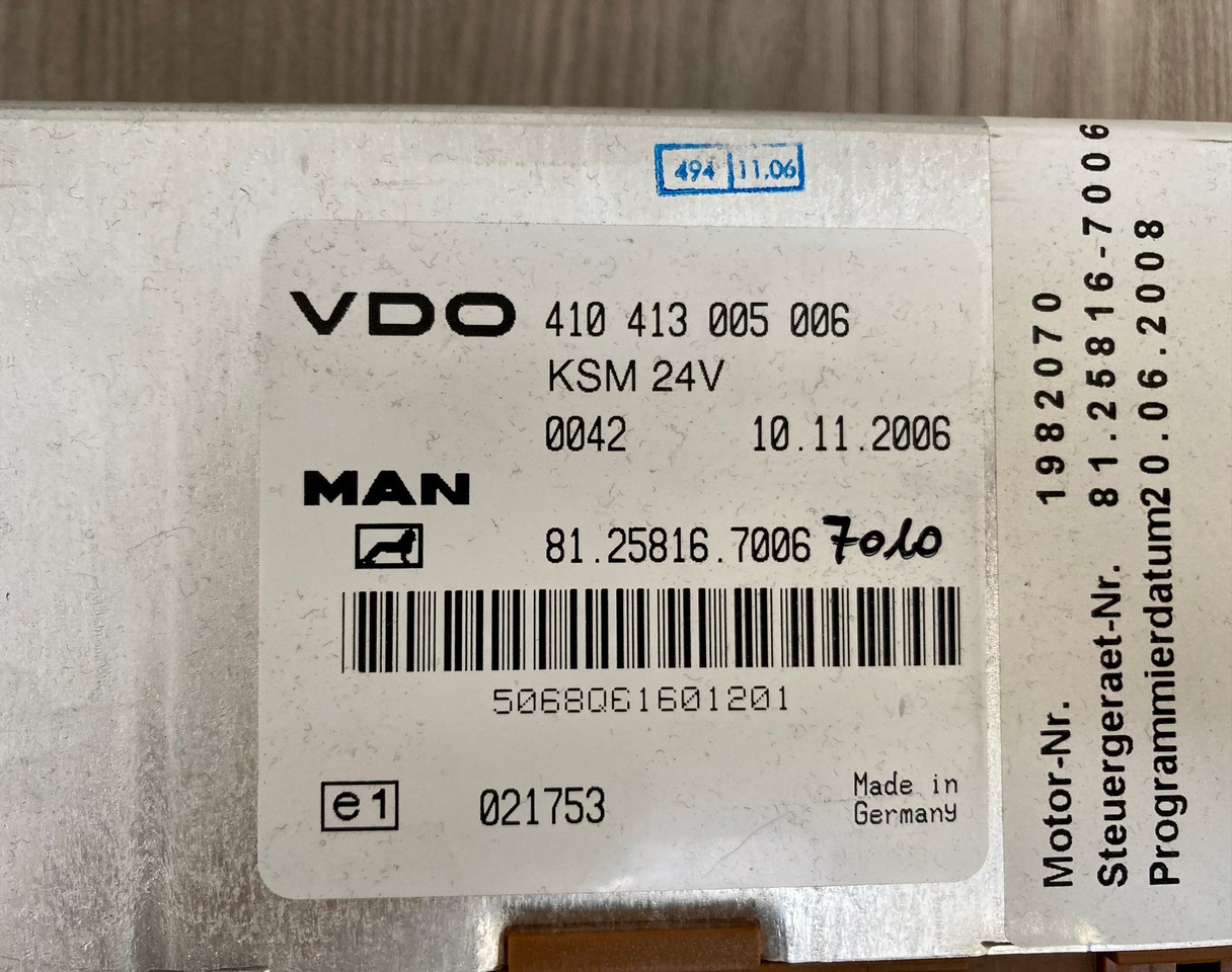 CENTRALINA KSM - MAN 81258167006 / 81258167010 - VDO 410 413 005 006 - Mootori juhtimisseade: pilt 3 CENTRALINA KSM - MAN 81258167006 / 81258167010 - VDO 410 413 005 006 - Mootori juhtimisseade: pilt 3