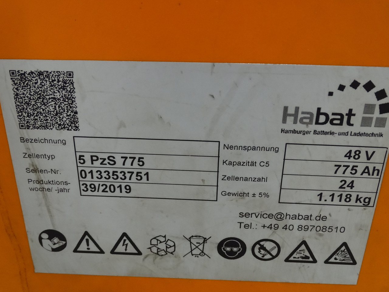 Habat 48V775AH - Aku - Materjali käitlemise seade: pilt 4 Habat 48V775AH - Aku - Materjali käitlemise seade: pilt 4