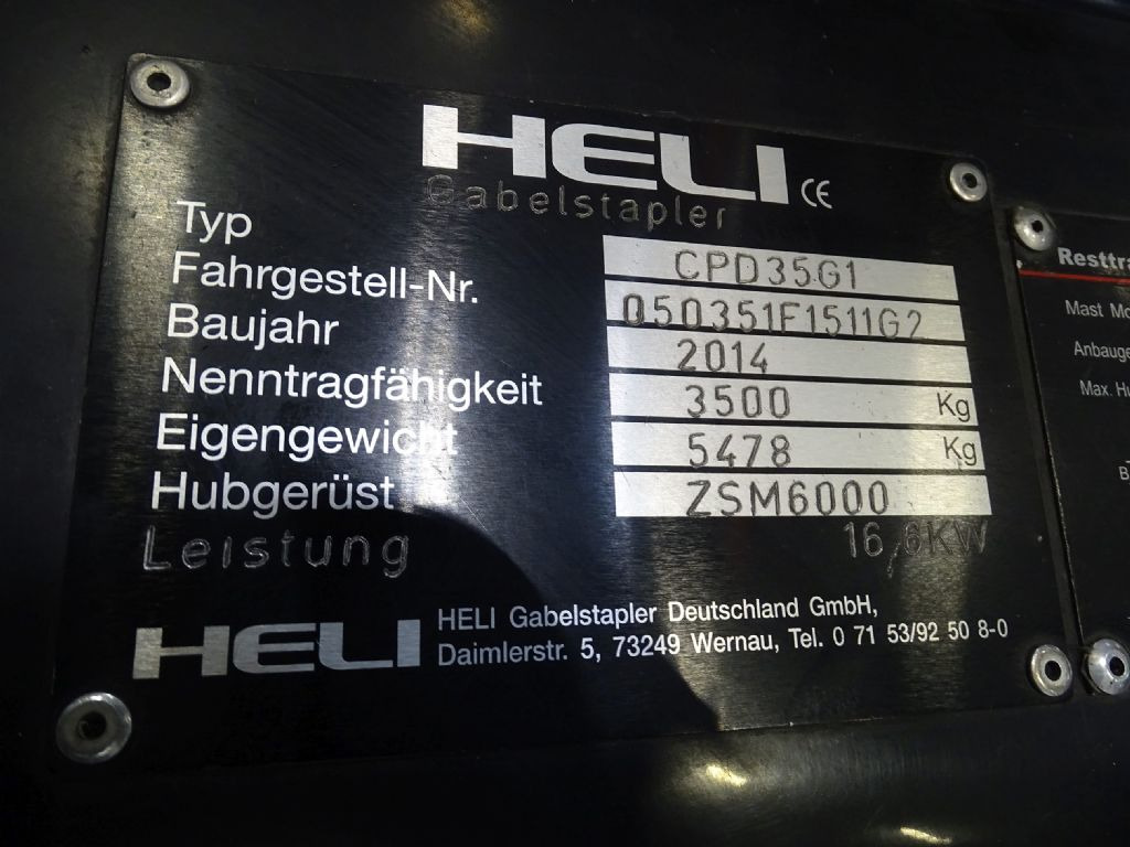 Heli CPD35G1 - Elektritõstuk: pilt 5 Heli CPD35G1 - Elektritõstuk: pilt 5
