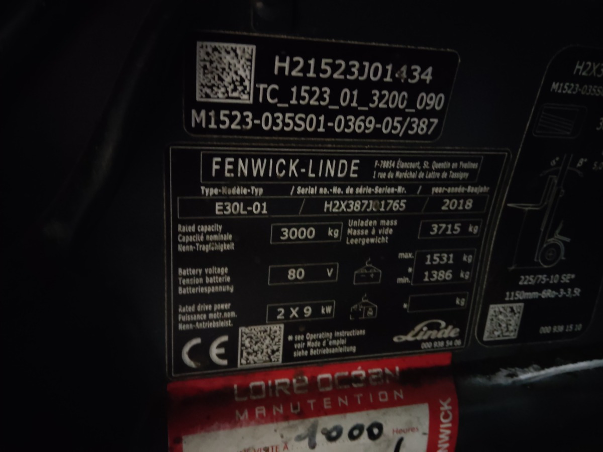 Linde E30L-01 - Elektritõstuk: pilt 5 Linde E30L-01 - Elektritõstuk: pilt 5