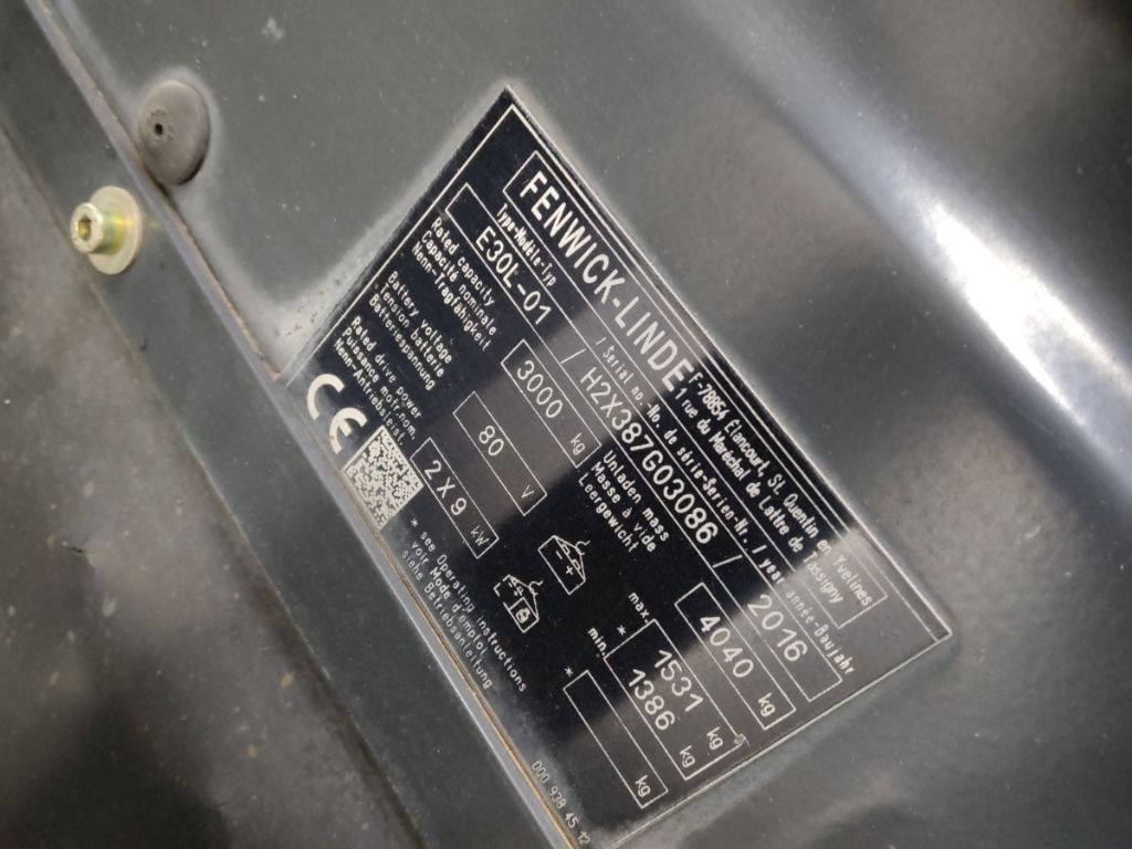 Linde E30L-01 - Elektritõstuk: pilt 5 Linde E30L-01 - Elektritõstuk: pilt 5