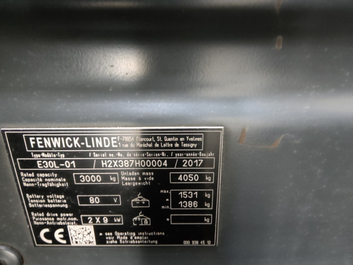 Linde E30L-01 - Elektritõstuk: pilt 5 Linde E30L-01 - Elektritõstuk: pilt 5