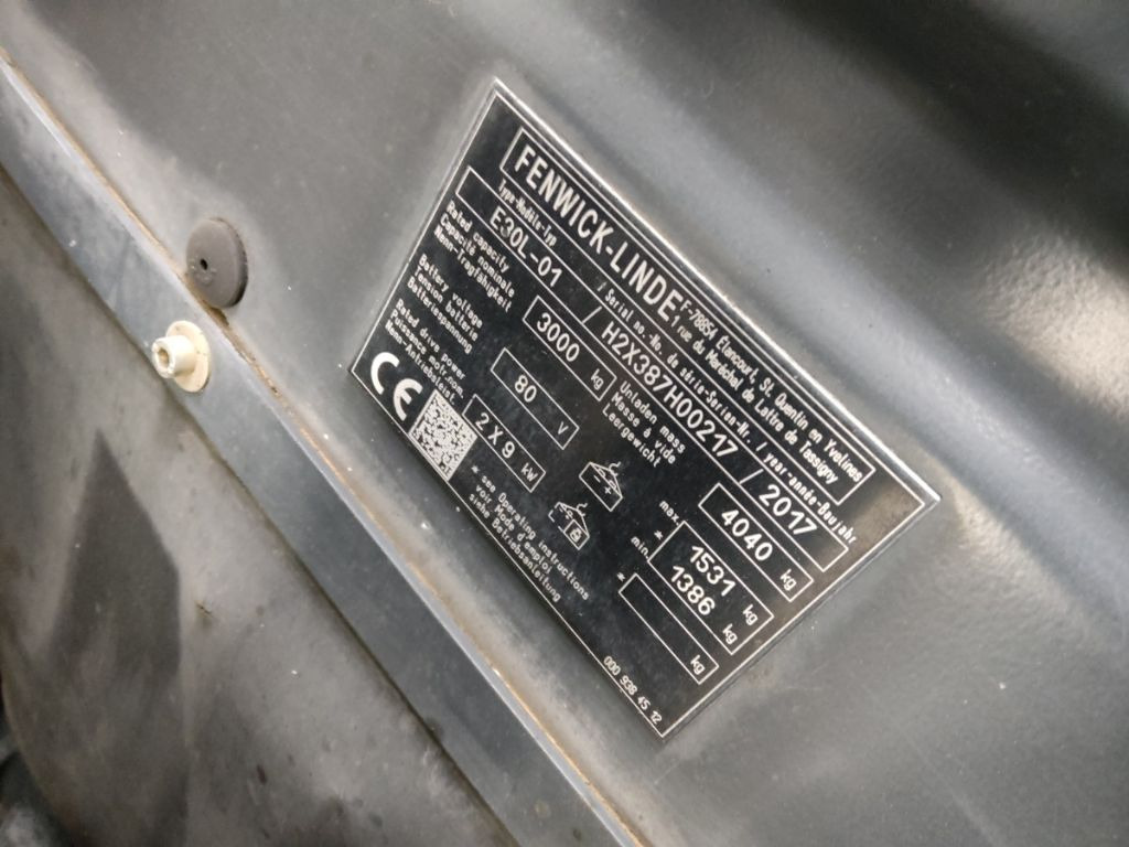 Linde E30L-01 - Elektritõstuk: pilt 5 Linde E30L-01 - Elektritõstuk: pilt 5