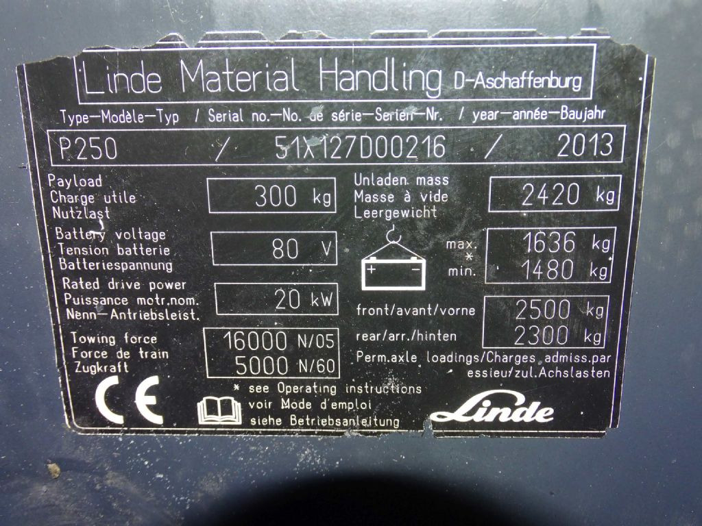 Linde P250 - Puksiirtraktor: pilt 5 Linde P250 - Puksiirtraktor: pilt 5