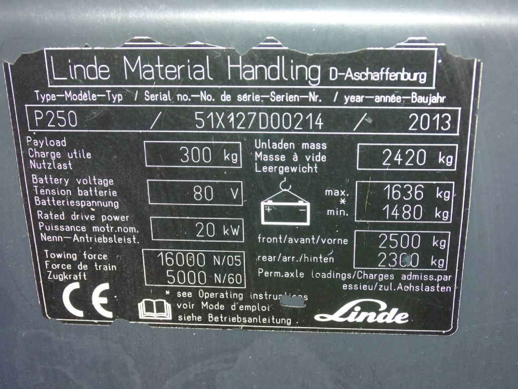 Linde P250 - Puksiirtraktor: pilt 5 Linde P250 - Puksiirtraktor: pilt 5
