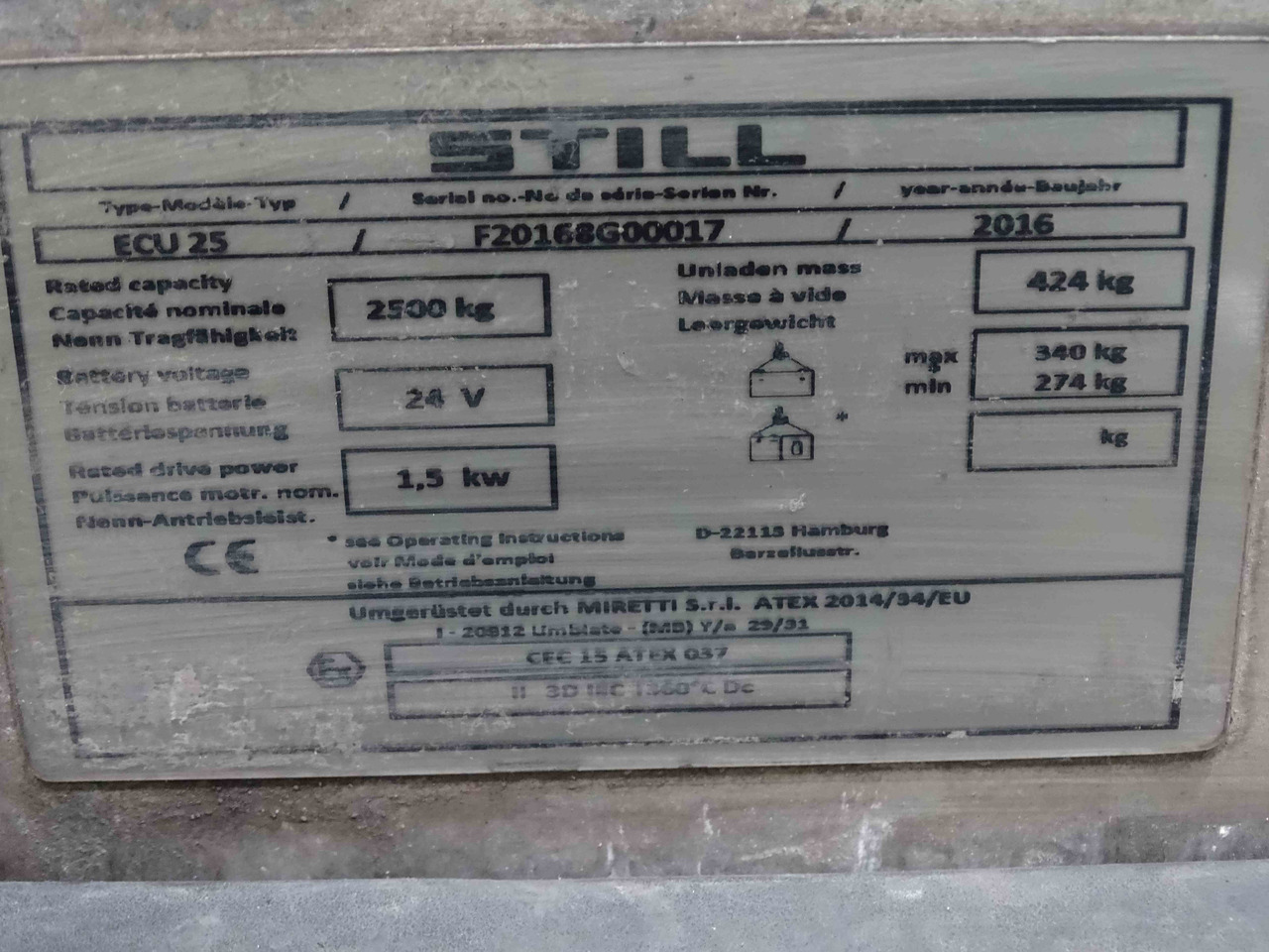 Still ECU25/EX/1610MM - Kaubaaluste tõstuk: pilt 5 Still ECU25/EX/1610MM - Kaubaaluste tõstuk: pilt 5