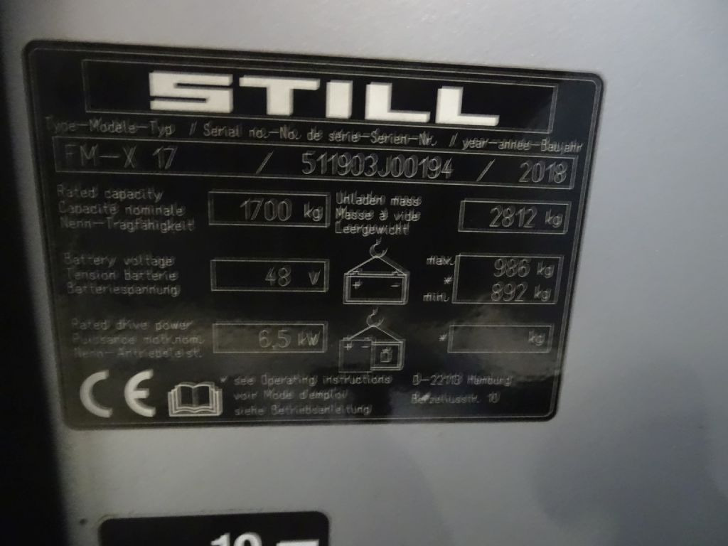 Lükandmastiga tõstuk Still FM-X17: pilt 7 Lükandmastiga tõstuk Still FM-X17: pilt 7