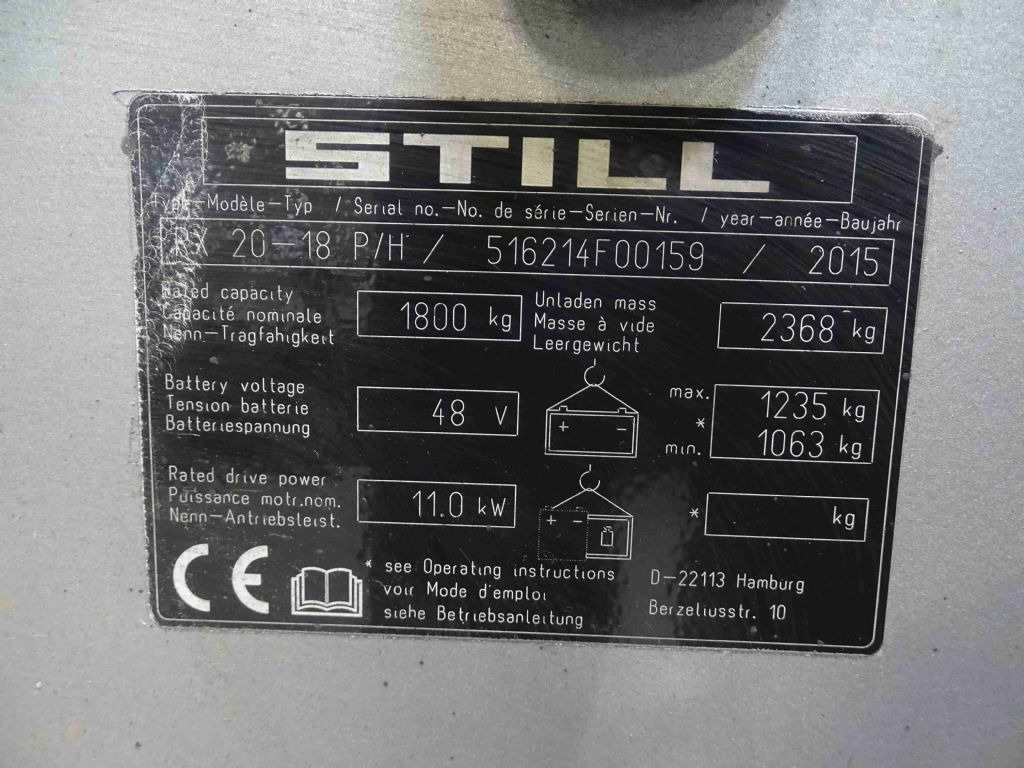 Still RX20-18P/H - Elektritõstuk: pilt 5 Still RX20-18P/H - Elektritõstuk: pilt 5