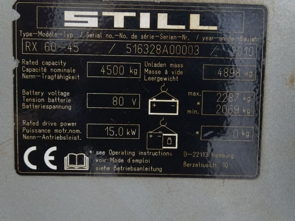 Still RX60-45 - Elektritõstuk: pilt 5 Still RX60-45 - Elektritõstuk: pilt 5