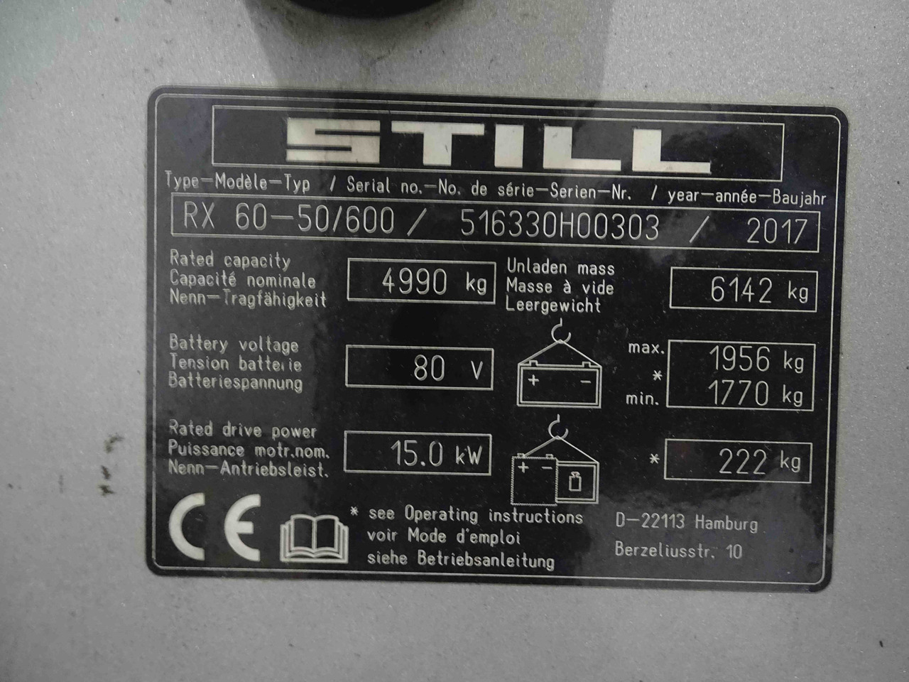 Still RX60-50/600 - Elektritõstuk: pilt 5 Still RX60-50/600 - Elektritõstuk: pilt 5