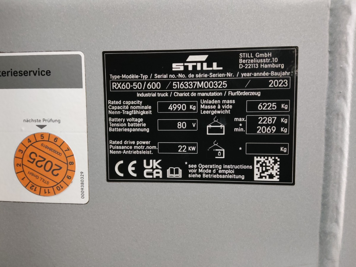 Still RX60-50/600 - Elektritõstuk: pilt 5 Still RX60-50/600 - Elektritõstuk: pilt 5