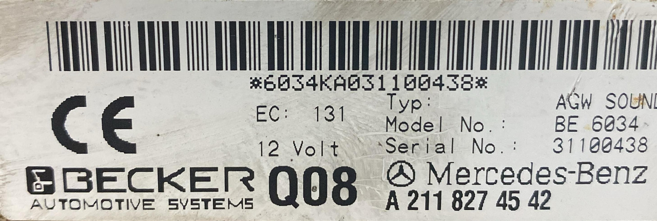 Mercedes Benz Becker Amplifier A211 827 45 42 - Mootori juhtimisseade: pilt 4 Mercedes Benz Becker Amplifier A211 827 45 42 - Mootori juhtimisseade: pilt 4