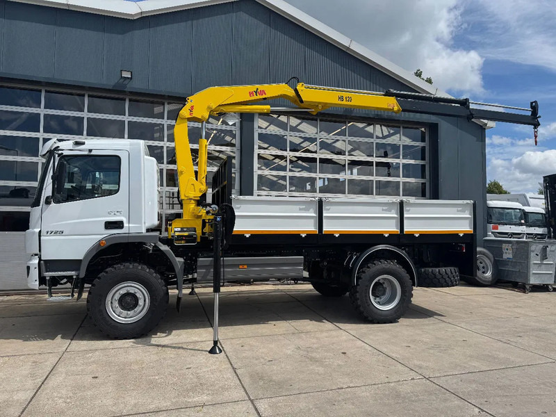 Mercedes-Benz Atego Atego 1725 4x4 Flatbed with Hyva HB120 Crane - Kraanaga veoauto: pilt 1 Mercedes-Benz Atego Atego 1725 4x4 Flatbed with Hyva HB120 Crane - Kraanaga veoauto: pilt 1