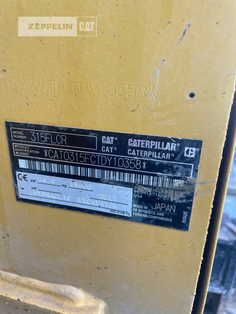 Lintekskavaator Cat 315FL: pilt 17