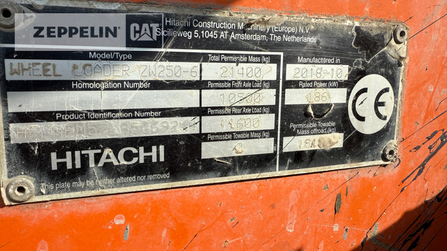 Hitachi ZW250-6 - Rataslaadur: pilt 5 Hitachi ZW250-6 - Rataslaadur: pilt 5