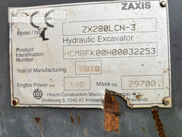 Hitachi ZX280LCN-3 - Lintekskavaator: pilt 4 Hitachi ZX280LCN-3 - Lintekskavaator: pilt 4