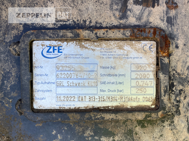 Komponenten GLV2000 ex M320 - Ekskavaatori kopp: pilt 4 Komponenten GLV2000 ex M320 - Ekskavaatori kopp: pilt 4