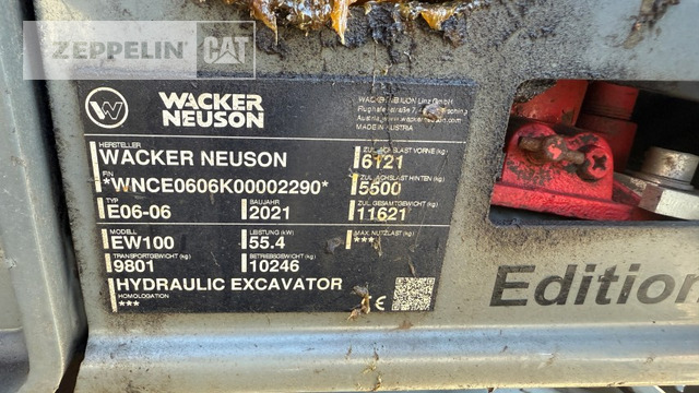 Wacker EW100 - Ratastel ekskavaator: pilt 5 Wacker EW100 - Ratastel ekskavaator: pilt 5