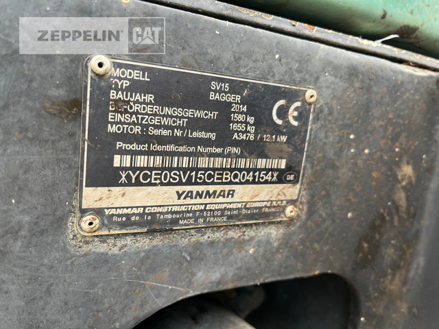 Yanmar SV15 - Miniekskavaator: pilt 2 Yanmar SV15 - Miniekskavaator: pilt 2
