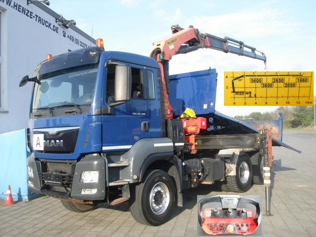 MAN TG-S 26.480 6x4 BL 3-Achs Kipper Kran Palf. PK 2 MAN TG-S 26.480 6x4 BL 3-Achs Kipper Kran Palf. PK 2 - Kallurauto, Kraanaga veoauto: pilt 1 MAN TG-S 26.480 6x4 BL 3-Achs Kipper Kran Palf. PK 2 MAN TG-S 26.480 6x4 BL 3-Achs Kipper Kran Palf. PK 2 - Kallurauto, Kraanaga veoauto: pilt 1