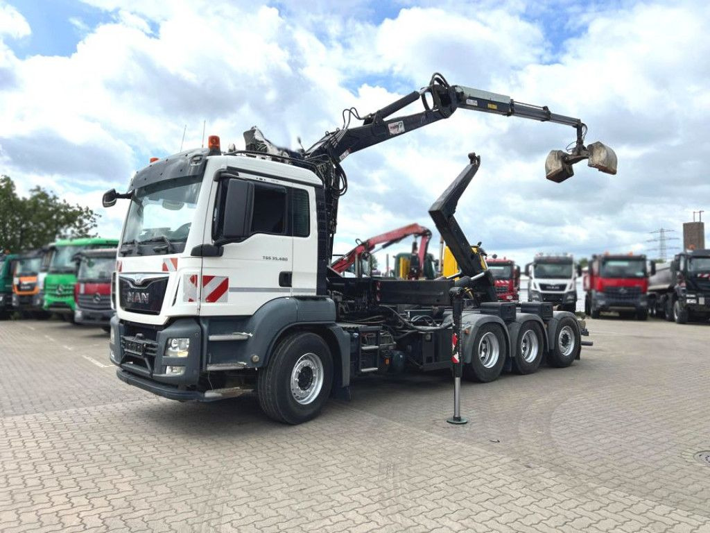 MAN TG-S 35.480 8x4 BL Abrollkipper mit Kran Penz-15 - Kraanaga veoauto: pilt 1 MAN TG-S 35.480 8x4 BL Abrollkipper mit Kran Penz-15 - Kraanaga veoauto: pilt 1