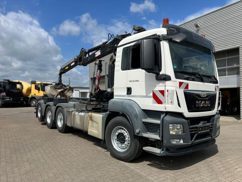 MAN TG-S 35.480 8x4 BL Abrollkipper mit Kran Penz-15 - Kraanaga veoauto: pilt 2 MAN TG-S 35.480 8x4 BL Abrollkipper mit Kran Penz-15 - Kraanaga veoauto: pilt 2