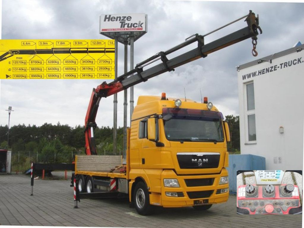 MAN TG-X 26.440 6x4 BL Pritsche Heckkran Palf. PK 42 - Madelveok/ Platvormveok, Kraanaga veoauto: pilt 1 MAN TG-X 26.440 6x4 BL Pritsche Heckkran Palf. PK 42 - Madelveok/ Platvormveok, Kraanaga veoauto: pilt 1