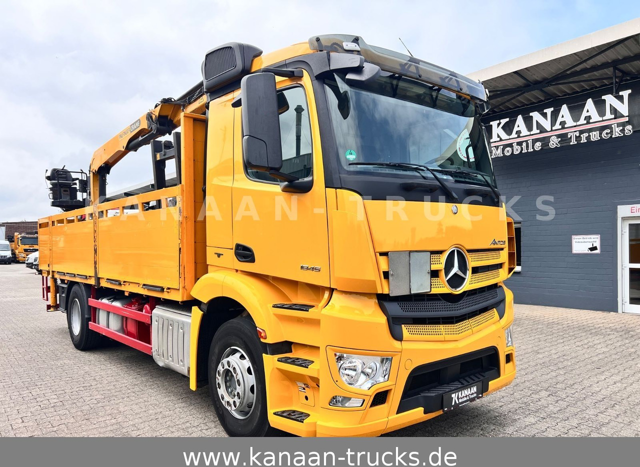 Mercedes-Benz 1845 Antos 4x2 Baustoffkran Palfinger 21001L - Kraanaga veoauto: pilt 1 Mercedes-Benz 1845 Antos 4x2 Baustoffkran Palfinger 21001L - Kraanaga veoauto: pilt 1